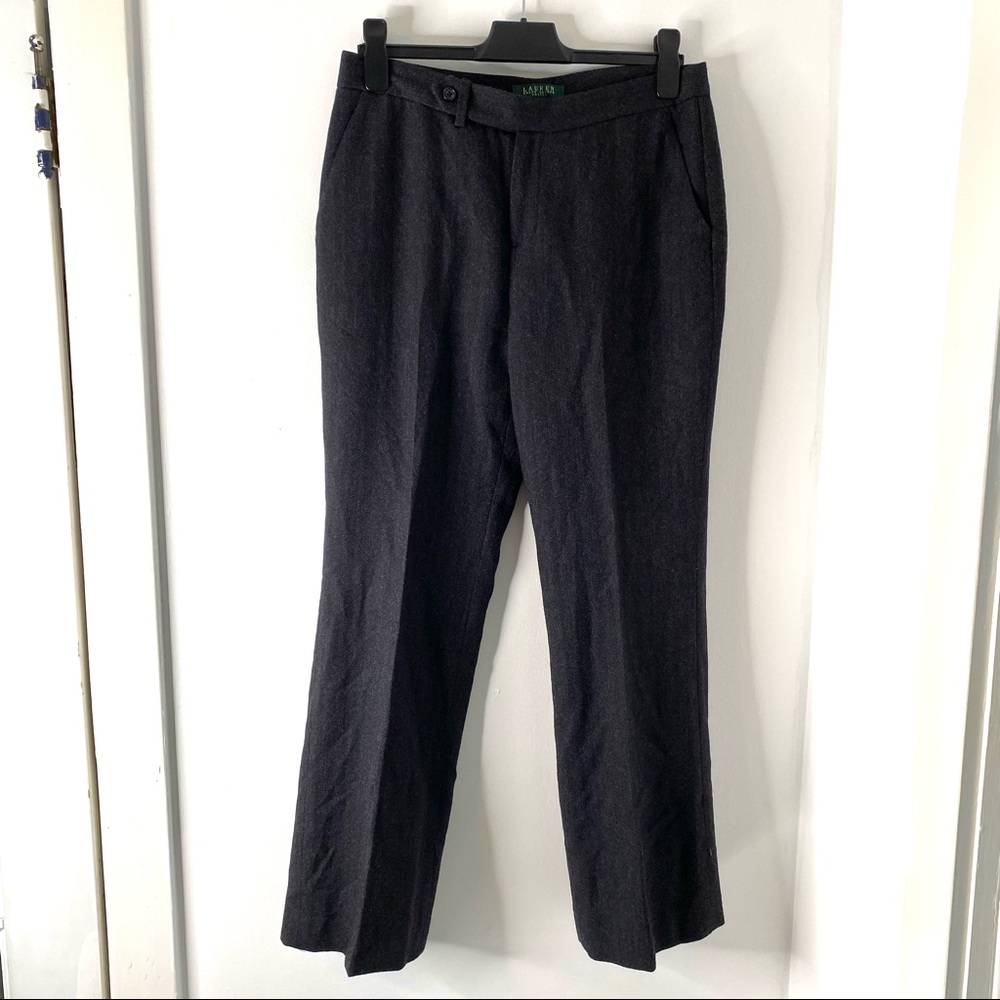 Lauren Ralph Lauren Black Straight-Leg Trousers